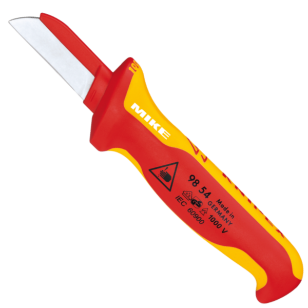 Dao rọc cáp Knipex 98 54 – Lưỡi thẳng cách điện, dài 190 mm