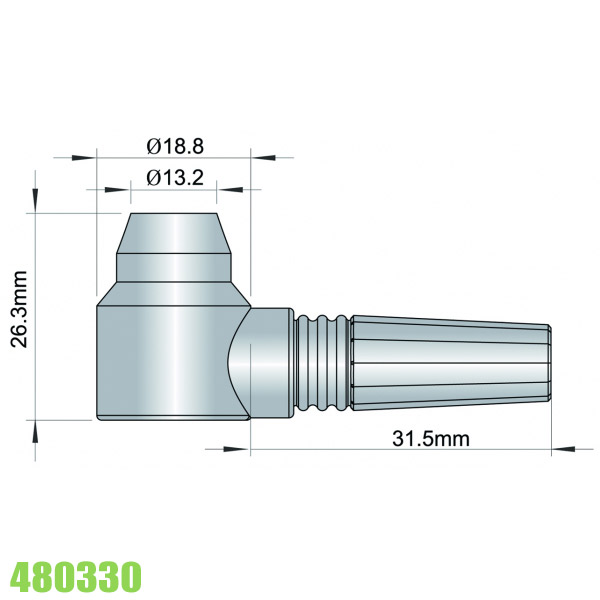 Đầu đo đa năng 480330, cho máy siêu âm độ dày đo xuyên lớp phủ