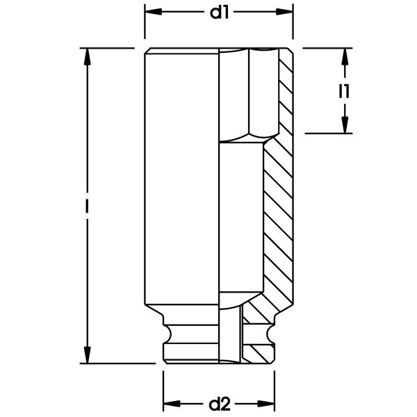 Bản vẽ kích thước impact socket ELORA 792LT