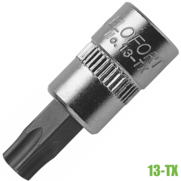 Đầu vít sao 13-TX, TORX, mũi vít hoa 6 cánh bằng thép đặc biệt.
