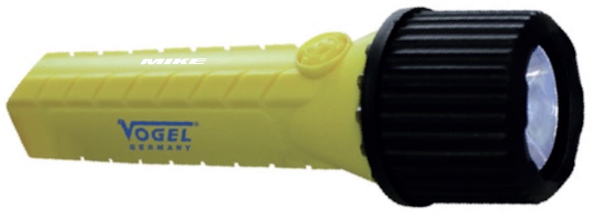 Đèn pin chống cháy AREX 114 lux, chuẩn IP67. Vogel Germany.