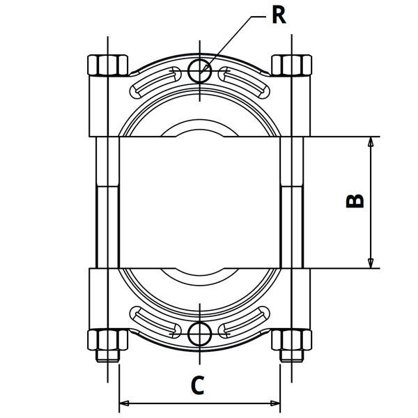 Bản vẽ kích thước đĩa chặn của BETEX MP60