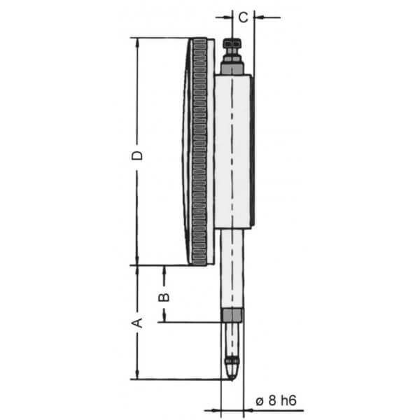 đồng hồ so cơ 240001-1