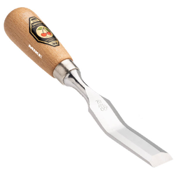 Đục gỗ bậc cong Kirschen 1072020 lưỡi thẳng 20 mm kèm bao da