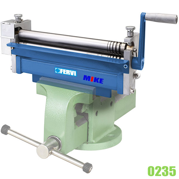 Dụng cụ lốc tôn mini FERVI 0235, bằng tay 3 trục, dày max 2.5mm