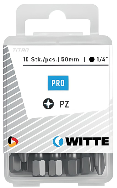 Hộp 10 mũi vặn vít hoa thị PZ WITTE 42754 - Germany