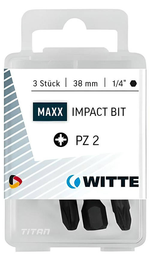 Hộp 3 mũi vít đóng PZ 2 WITTE 428559