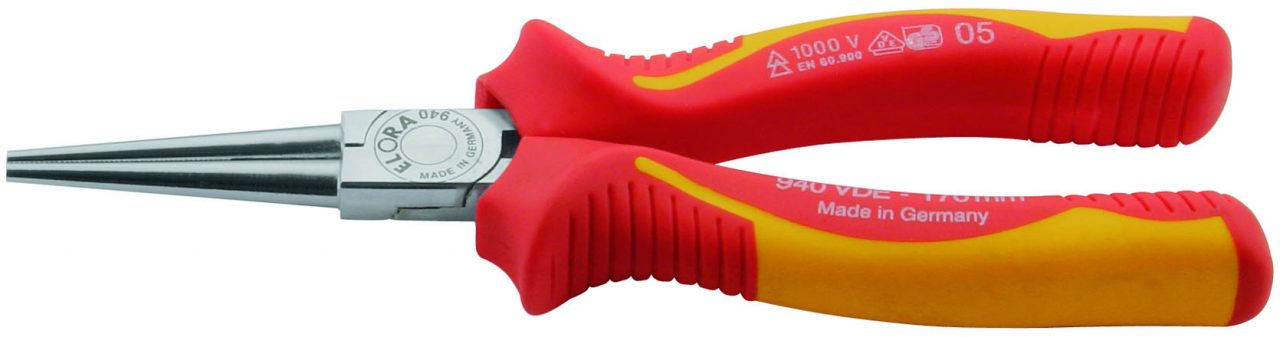 940-165 kềm cách điện 165mm đầu tròn mũi bằng ELORA