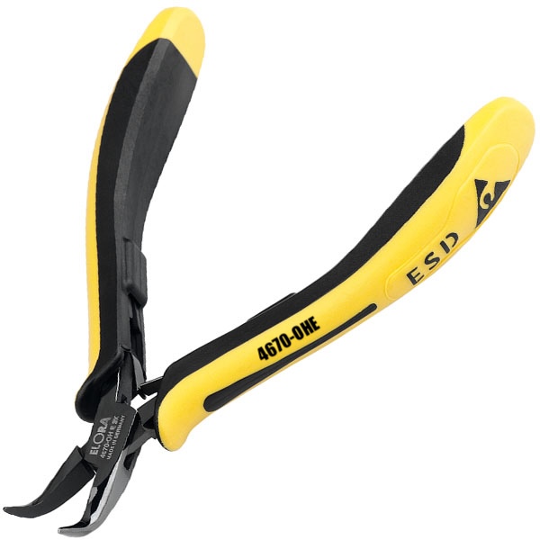 Kềm mỏ nhọn ELORA 4670-OHE2K ESD, mũi cong 45 độ