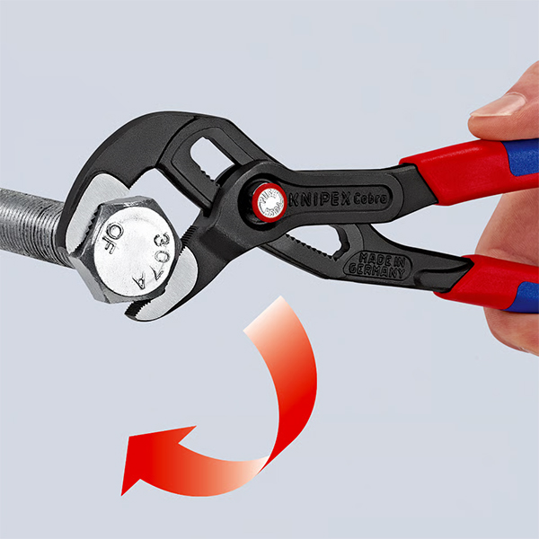 Kìm mỏ quạ Knipex 87 22 250 răng tôi cao tần ~61 HRC, thân thép vanadi tôi dầu.