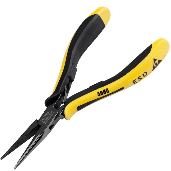 Kềm mỏ nhọn ELORA 4680-MHE2K mũi dài, chống tĩnh điện ESD