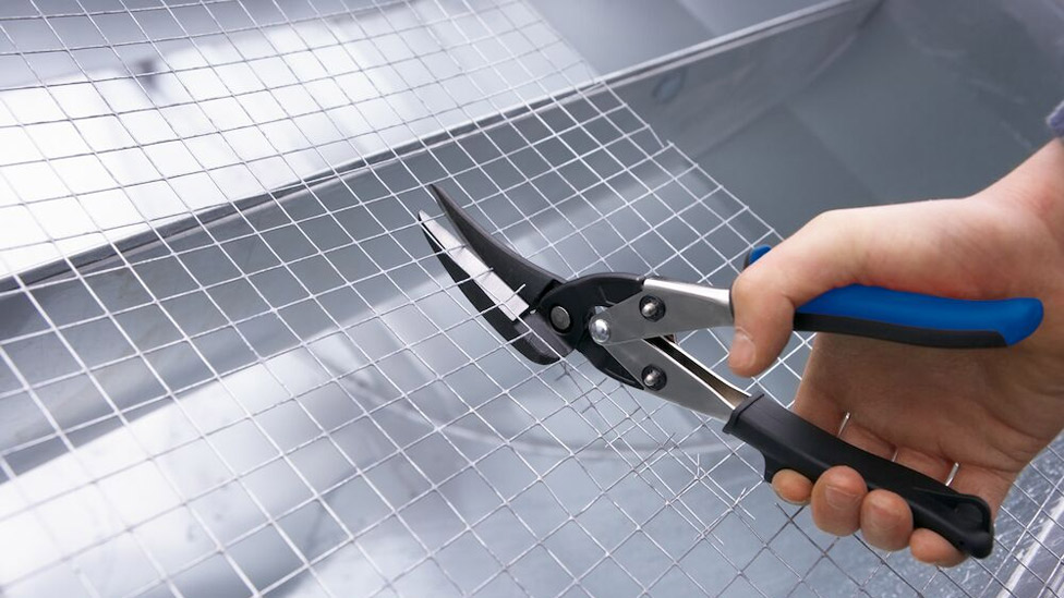 D22 Kéo cắt tôn, tấm kim loại dày 1,2mm, bo trái. BESSEY Germany