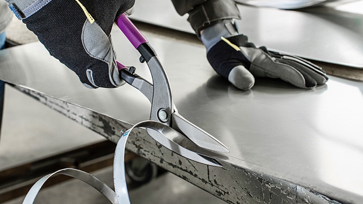 Kéo cắt tôn lưỡi gắn mành hợp kim D418