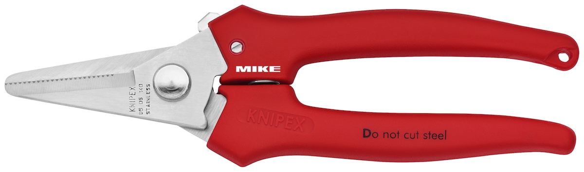 Kéo inox Knipex 95 05 140 – Cắt vật liệu đa dụng, nhỏ gọn, lưỡi tôi không gỉ