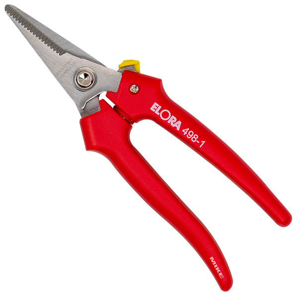 Kéo inox mũi thẳng ELORA 498-1, có khóa lưỡi cắt