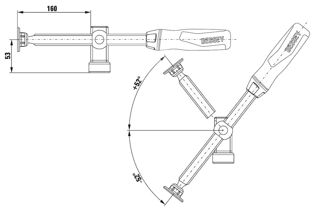 Bản vẽ kẹp phôi BESSEY TW28AV