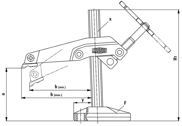 Kẹp phôi bàn máy công cụ kiểu ngàm sau GRS