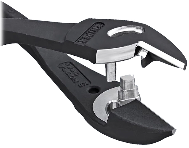 Kìm cắt cạnh Knipex 73 72 180 nổi bật nhờ thiết kế khớp nối kép đã được cấp bằng sáng chế