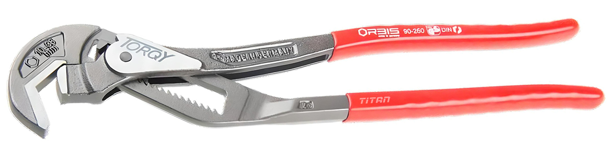 Kìm cờ lê TORQY ORBIS 90-2600-22. Cán nhựa đỏ PVC Classic