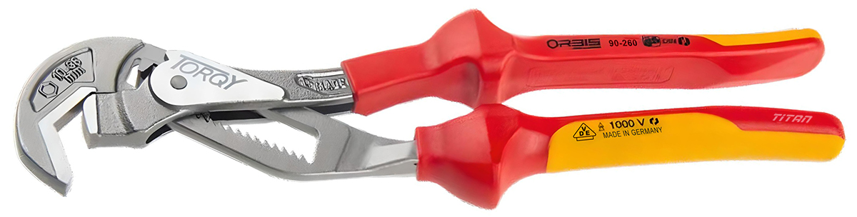 Kìm cờ lê TORQY ORBIS 90-2600-RV. Cán cách điện VDE 1000V