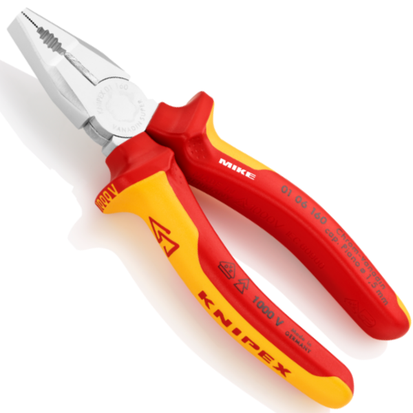 Kìm điện Knipex 01 06 160 VDE – Dòng Heavy Duty cường độ cao
