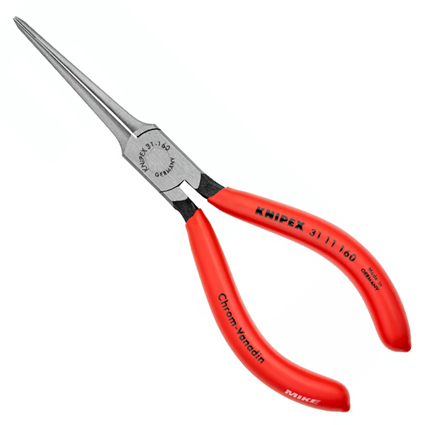 Kìm kẹp gắp Knipex 31 11 160, đầu thẳng, dài 160mm. Đầu kìm mạ đen chống gỉ, tay cầm bọc PVC