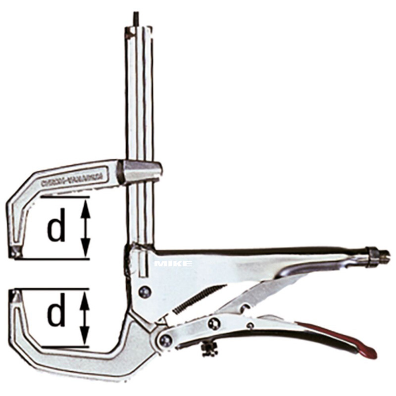 Kìm bấm BESSEY GRZC, ngàm kẹp chữ C, kẹp qua rãnh sâu