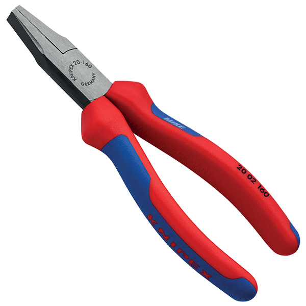 Kìm mỏ dẹt Knipex 20 02 160, dài tổng 160mm, chuyên dụng cho giữ vật liệu phẳng