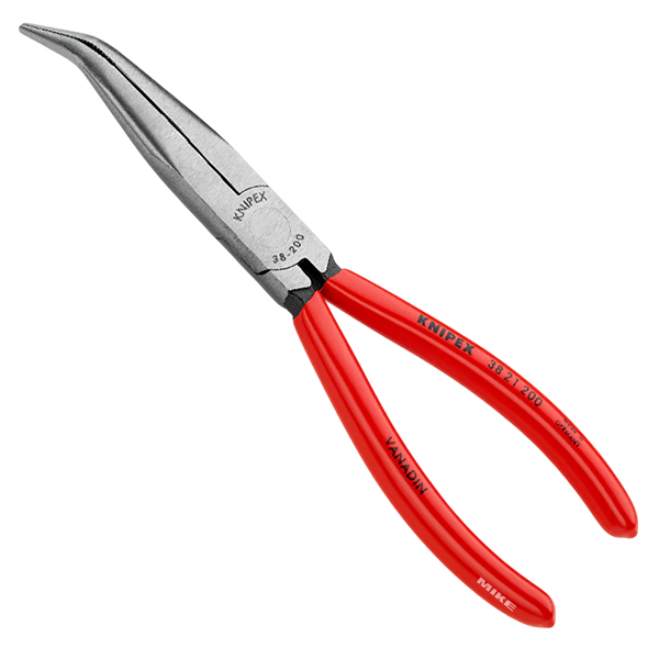 Kìm mỏ nhọn đầu cong Knipex 38 21 200