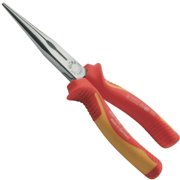 Kìm mũi nhọn cán cách điện 1000V ELORA 930, theo tiêu chuẩn VDE