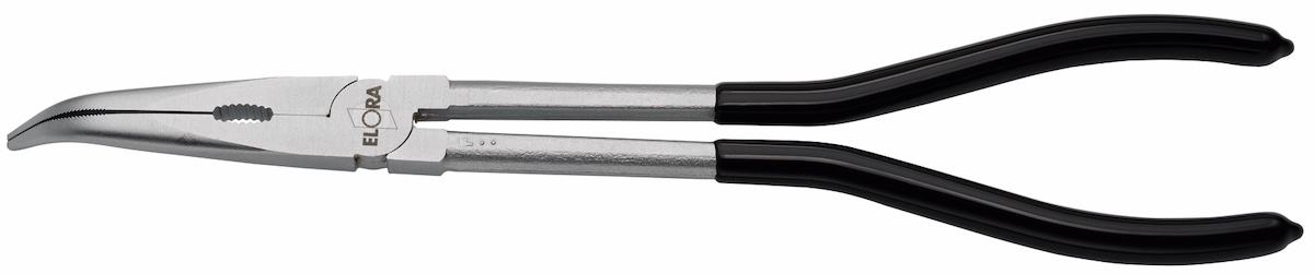 Kìm mỏ nhọn đầu cong 45 cán siêu dài ELORA 374-2 sản xuất tại Đức