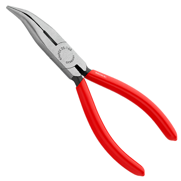 Kìm mũi nhọn Knipex  25 21 160, dài tổng 160mm, có lưỡi cắt và kẹp ở không gian hạn chế