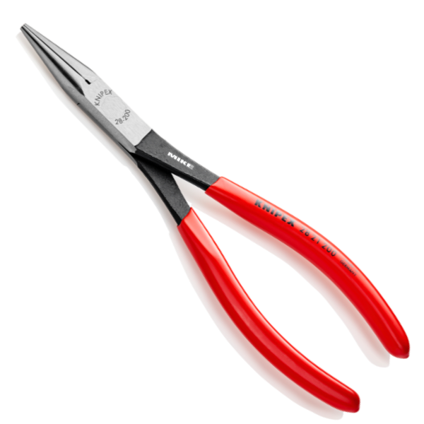 Kìm mũi nhọn Knipex 28 21 200 cổ dài, cán bọc nhựa PVC