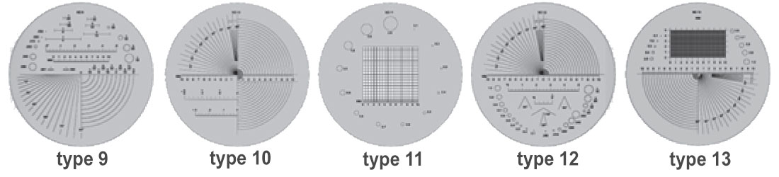 Vòng căn mực, thước chuẩn Vogel type 9-13