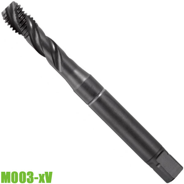 Mũi taro ren trong M003-xV, xoắn 35°, M3-M10, HSS. Chuẩn DIN 371/C