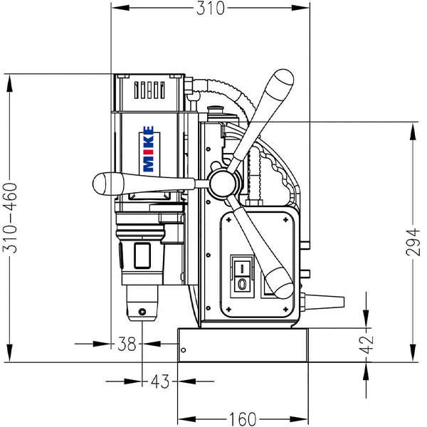ECO40 Máy khoan từ Ø12-40mm, lực từ 15000N Euroboor Hà Lan