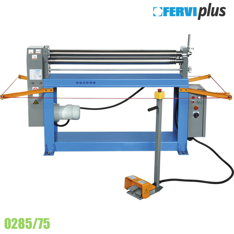 Máy lốc tôn dài 1300mm dày 1.5mm, rulo 75mm chạy điện Fervi 0285-75