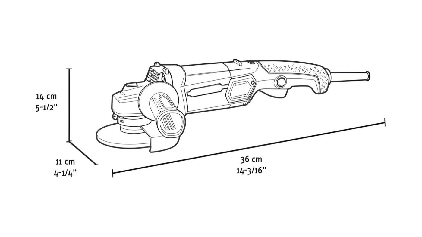 Máy mài cầm tay chạy điện FFAG12003V-125K, công suất 1200W