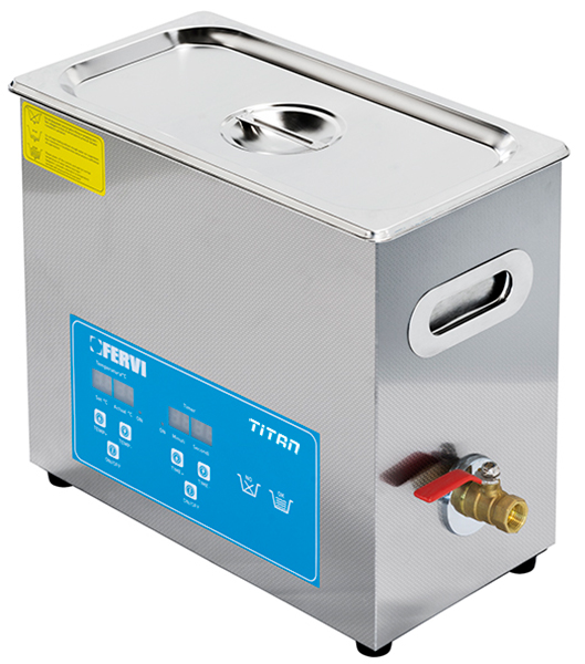 Máy rửa siêu âm FERVI UC01/65, thể tích bồn 6.5L, 180W