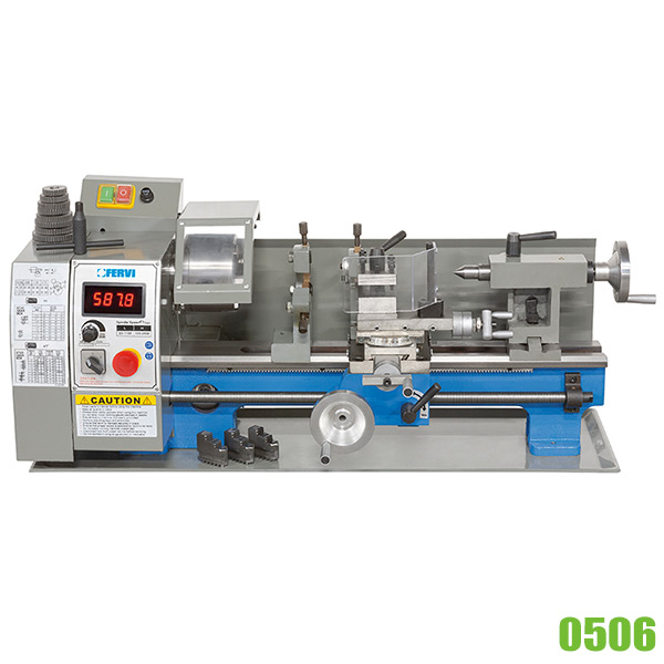 Máy tiện mini để bàn 0506, chiều cao trung tâm 105mm, động cơ 600W