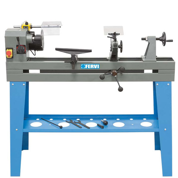 Máy tiện gỗ FERVI 0648, có chức năng sao chép, công suất 750W