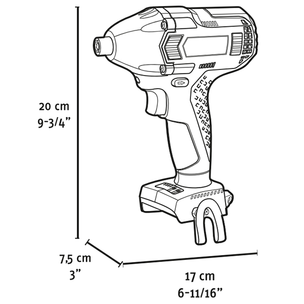 Máy vặn vít chạy pin FB20IS3AB-K, đầu lục giác 1/4 inch 6.3mm