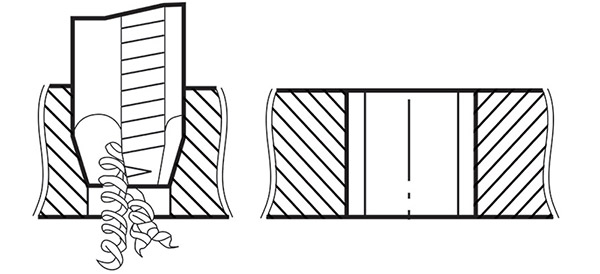 Mũi taro máy FERVI M002/V, ren trong. Chuẩn DIN 376/B