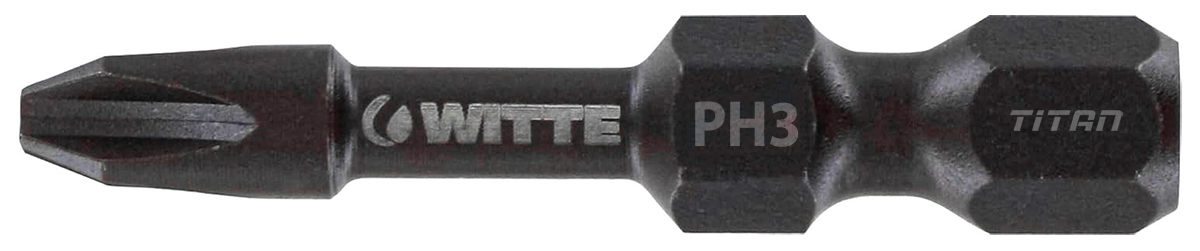 Mũi vít đóng PH3 chuôi lục giác 6.4 mm WITTE 28378, dài 38mm