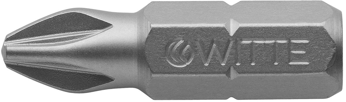 2851- Mũi vít hoa thị bằng thép không gỉ PZ1-PZ3 dài 25mm WITTE