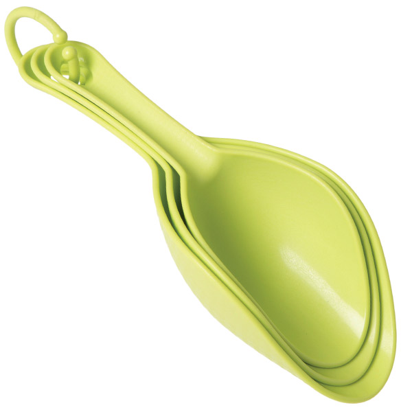 Muỗng rùa xúc hạt giống bằng sợi thủy tinh màu xanh cốm