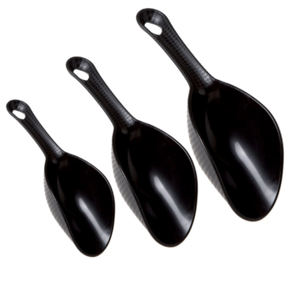 Muỗng xúc hạt giống bằng sợi thủy tinh màu đen. Epoca - Italia