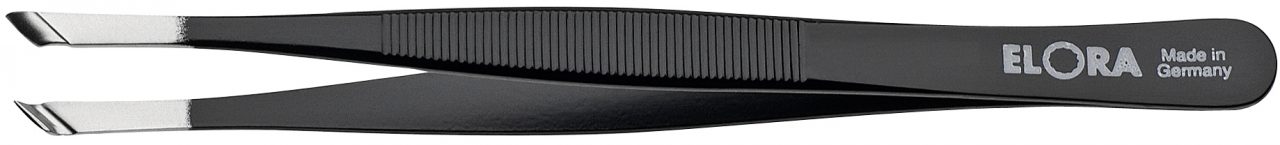 5190-STE nhíp gắp linh kiện chống tĩnh điện mũi vát xéo khắc rãnh Ø1.5mm