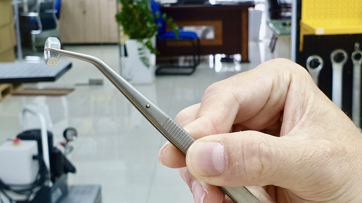 Đầu nhíp inox cong 45 độ