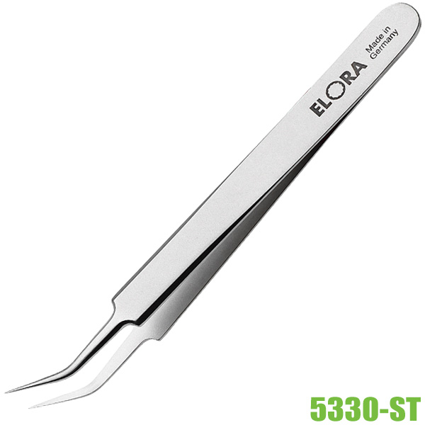 Nhíp gắp linh kiện mũi nhọn cong bo cua sang phải ELORA 5330-ST